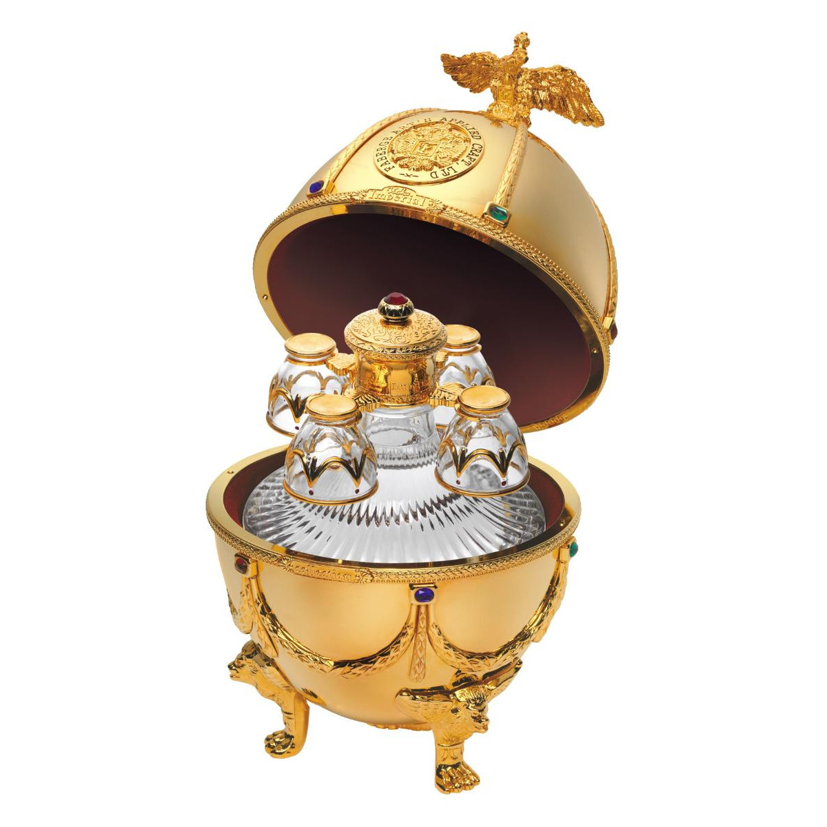 Императорская коллекция Графин Яйцо (золото) в дерев.п/у — фото 4