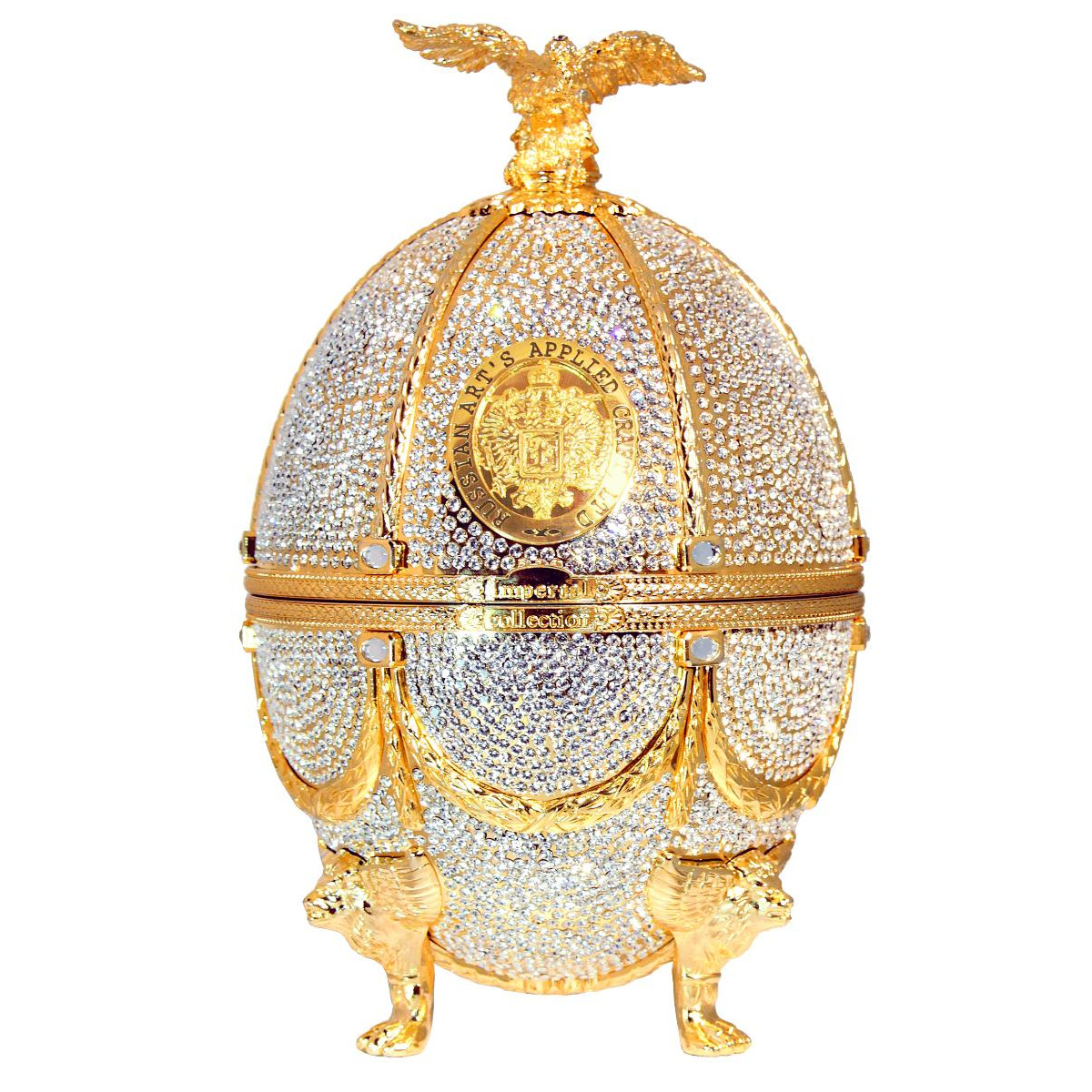 Императорская коллекция Графин Яйцо (диамант) белое в дерев.п/у — фото 1