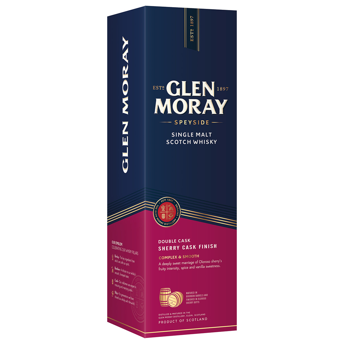 Виски Глен Морей Сингл Молт Шерри Каск Финиш п/у (нов.диз) — фото 3