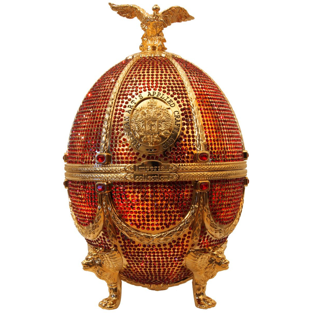 Императорская коллекция Графин Яйцо (диамант) красное в дерев.п/у — фото 1