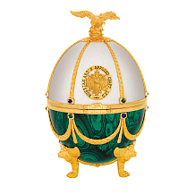 Императорская коллекция Графин Яйцо (жемчуг-изумруд) в бархат.п/у